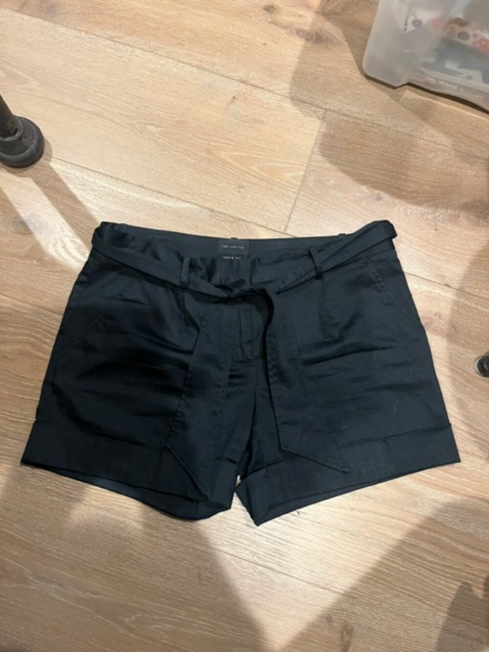 The limited Black cuffed shorts size 10
